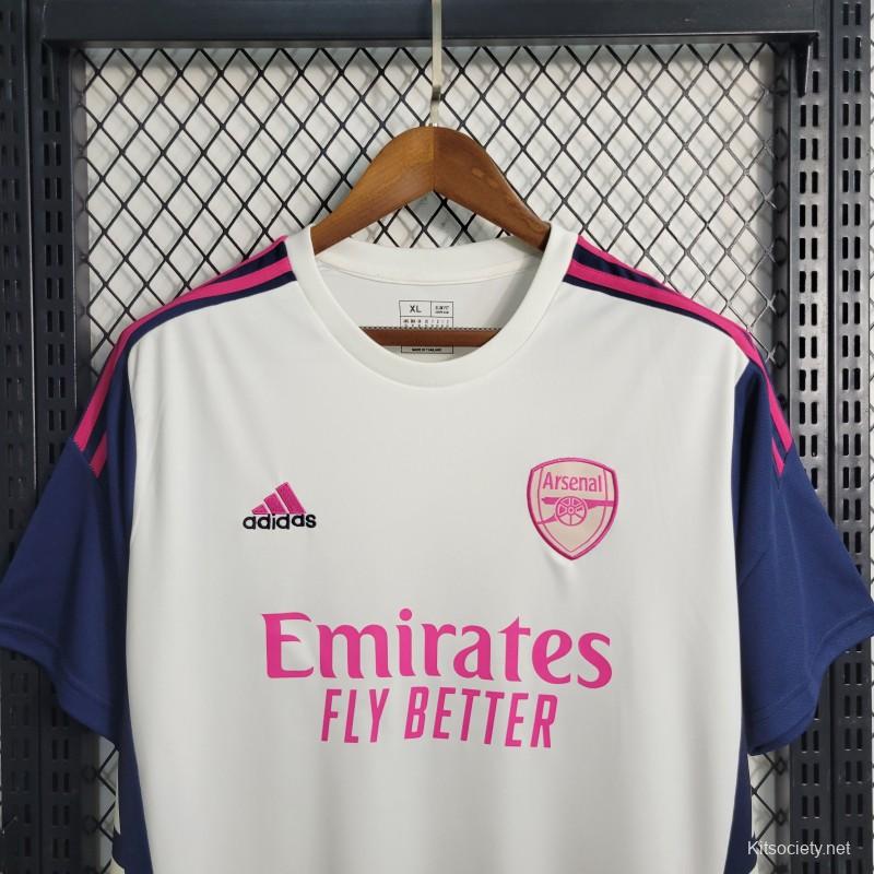 23-24 Arsenal Training White Jersey - Kitsociety