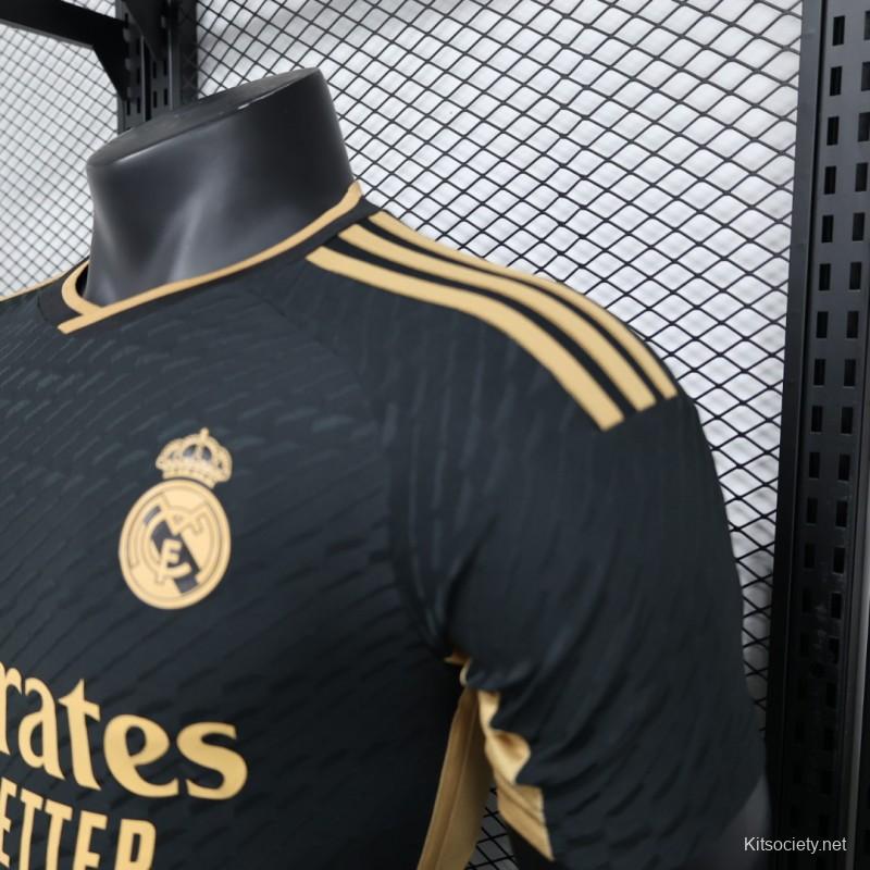 Player Version 23/24 Real Madrid Away Black Jersey - Kitsociety