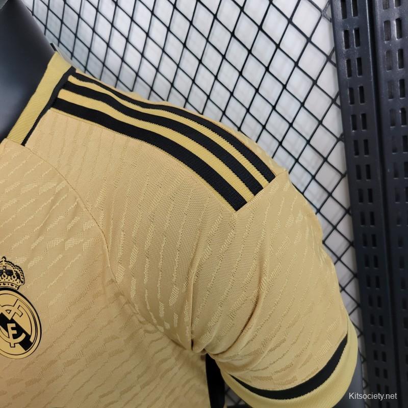 Player Version 23-24 Real Madrid Away Brown Jersey - Kitsociety