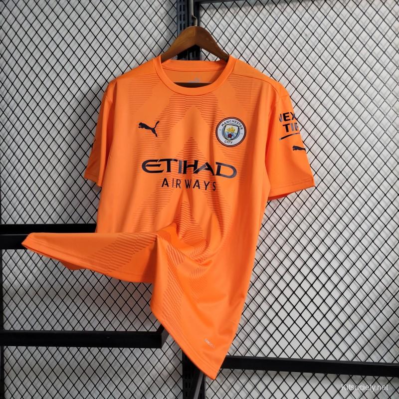 New Man City Goalkeeper Kit 2022-23, Puma Orange & Blue GK Shirts