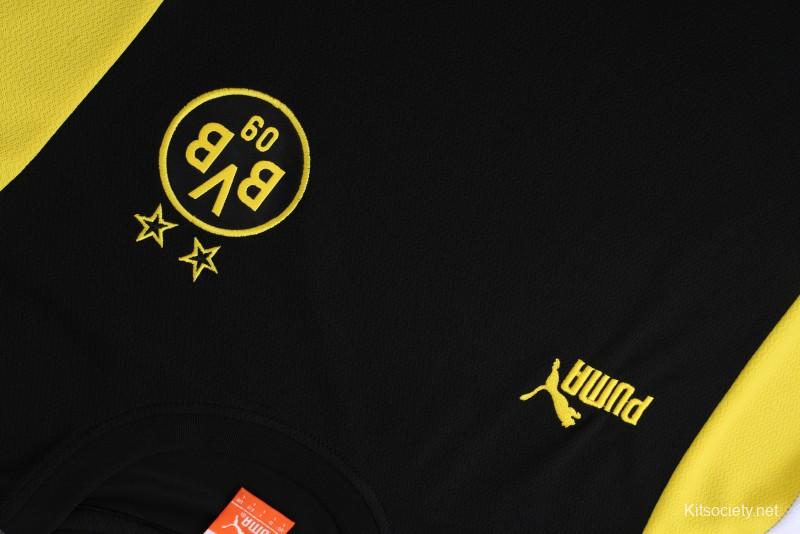 23 24 Borussia Dortmund Black Short Sleeve+Shorts - Kitsociety