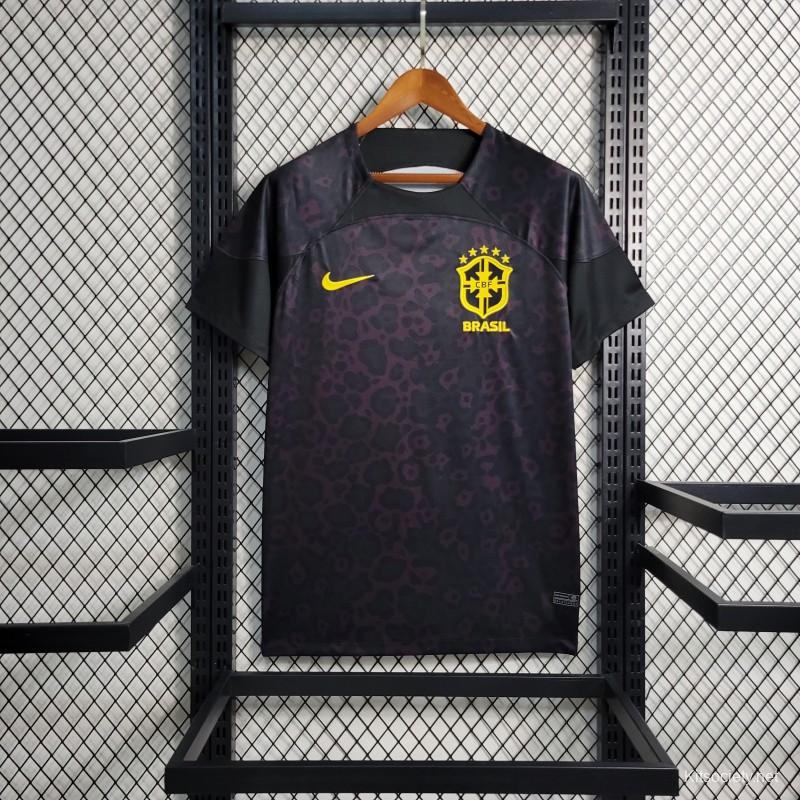 Brazil Goalkeeper Jersey 2022 Black World Cup