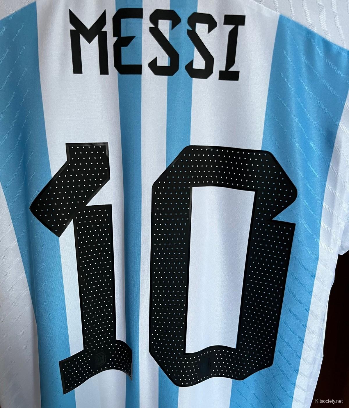 Retro 2014 Argentina Away Messi Jersey With World Cup Patch - Kitsociety