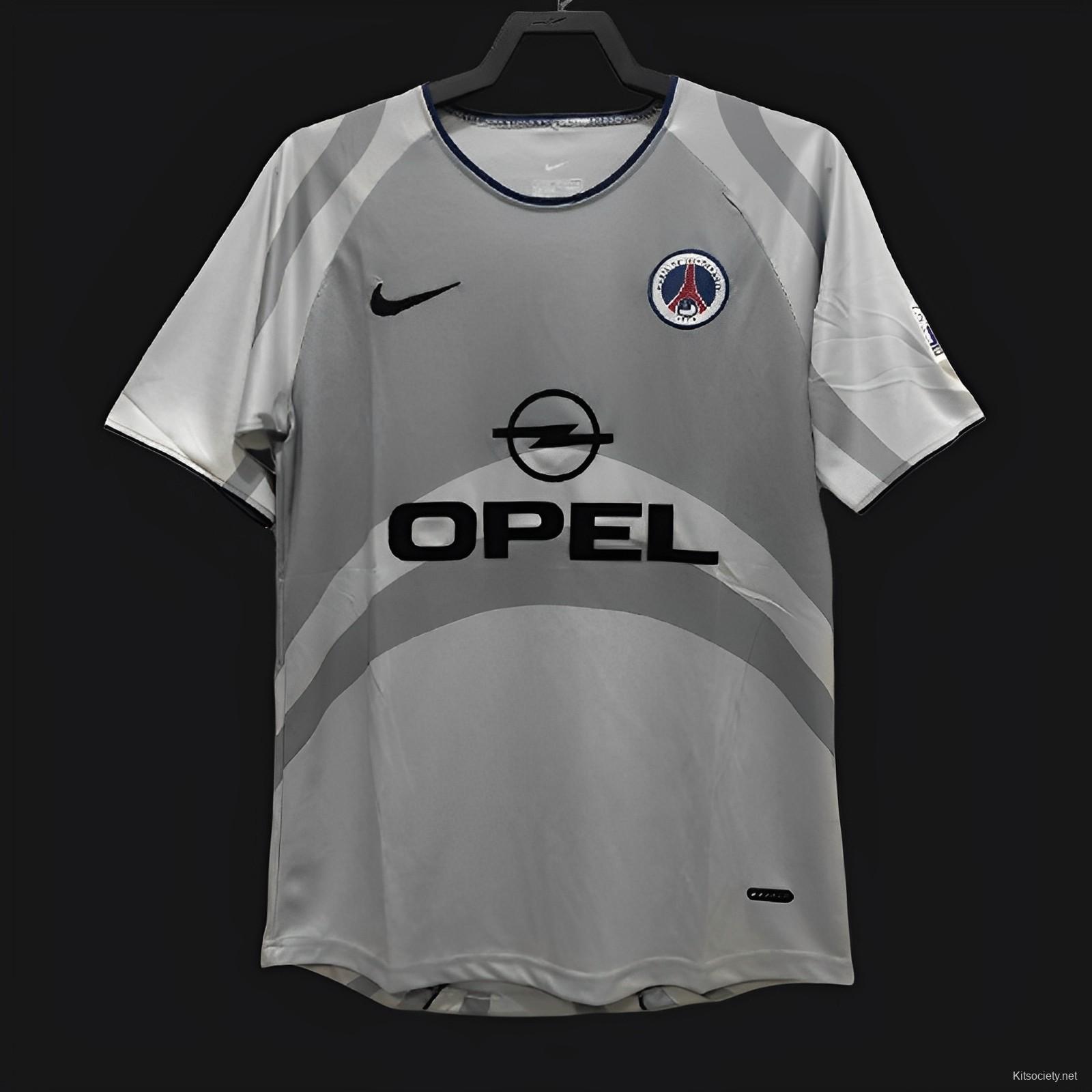 Retro PSG 02/03 away white Soccer Jersey - Kitsociety