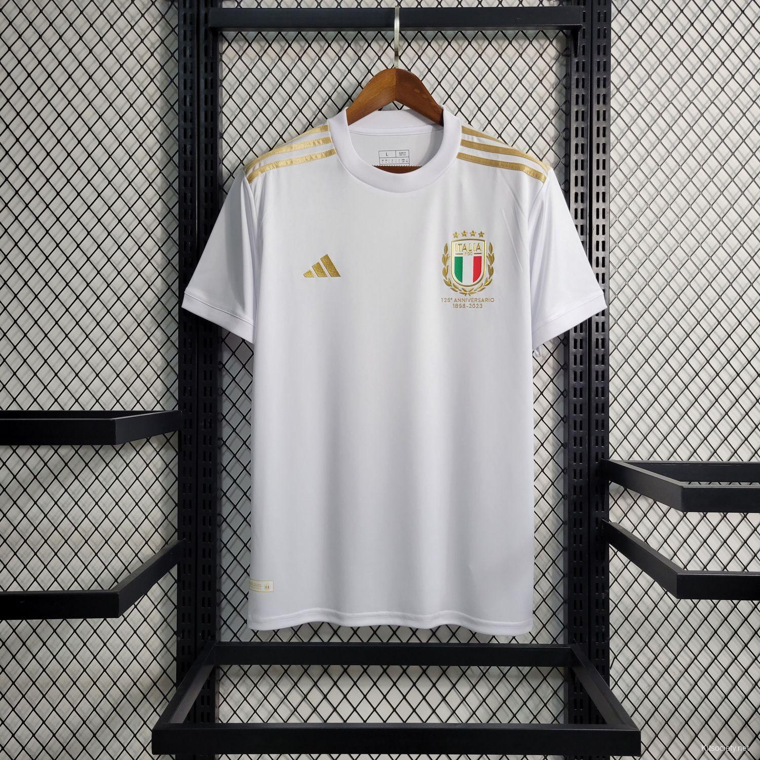 2023 Italy 125 Anniversary White Jersey S-4XL - Kitsociety