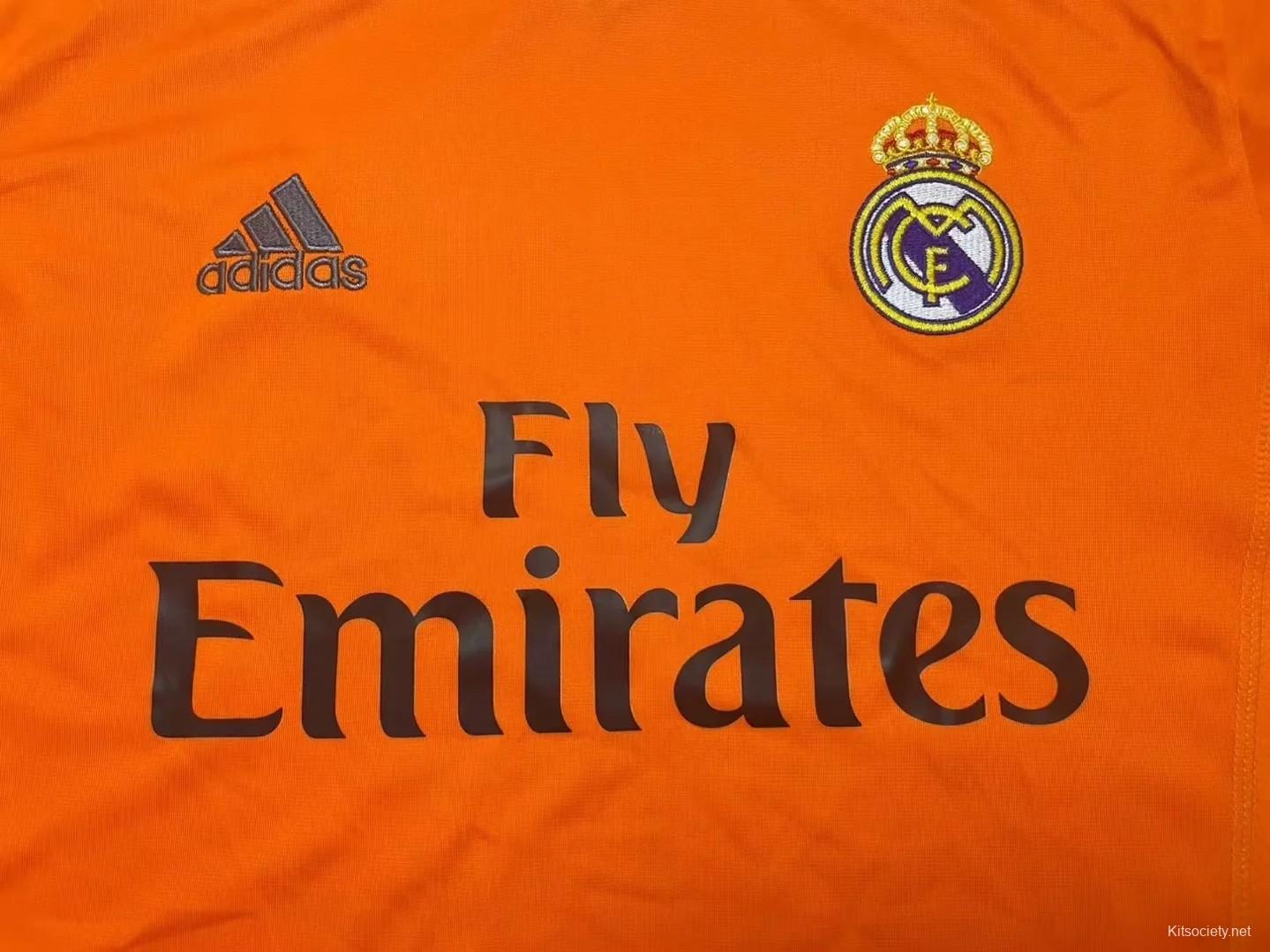 Retro 13/14 Real Madrid Third Orange Long Sleeve Jersey Worn By Ronaldo -  Kitsociety