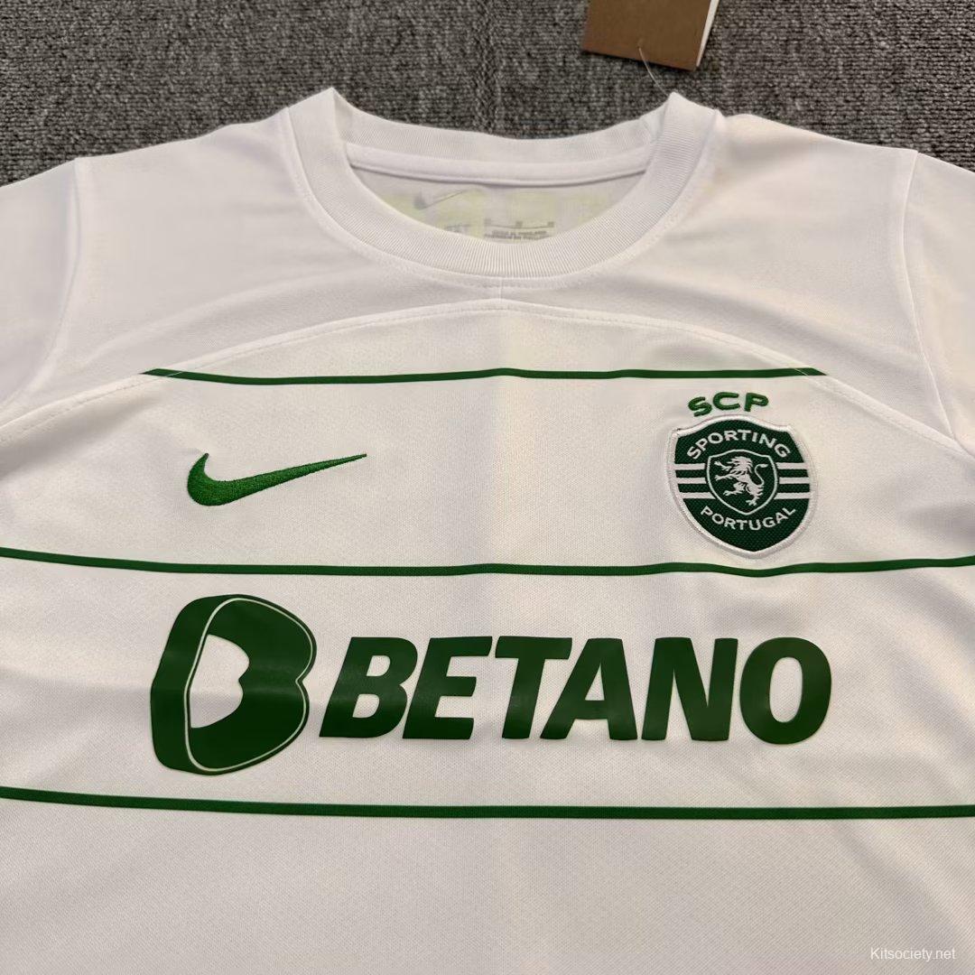 23/24 Sporting Lisbon Away White Jersey - Kitsociety